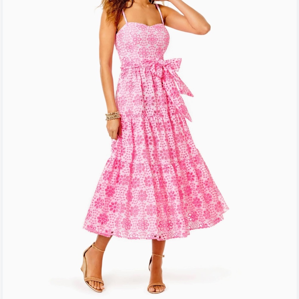 Lilly Pulitzer Edith Eyelet Midi Dress